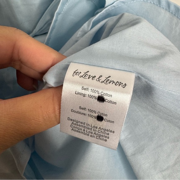 For Love & Lemons Baby Blue Chantalle Mini Dress - Picture 8 of 8